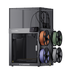 Flashforge Creator 5 Pro enclosed 4-toolhead multi-color 3D printer, front view